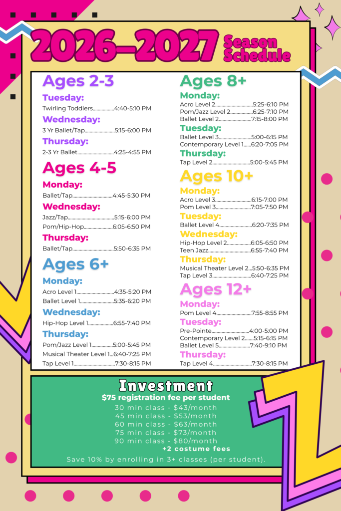2026-2027 Schedule Poster